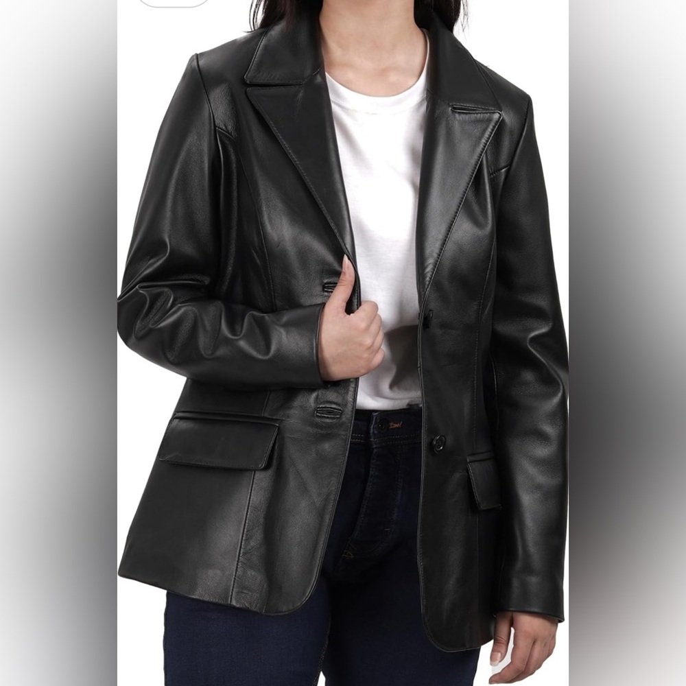 Women's Black Leather Jacket